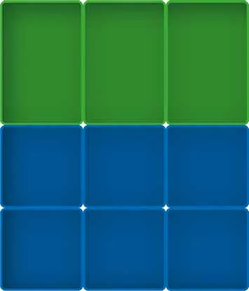 schematische voorstelling van assortimentsbakjes