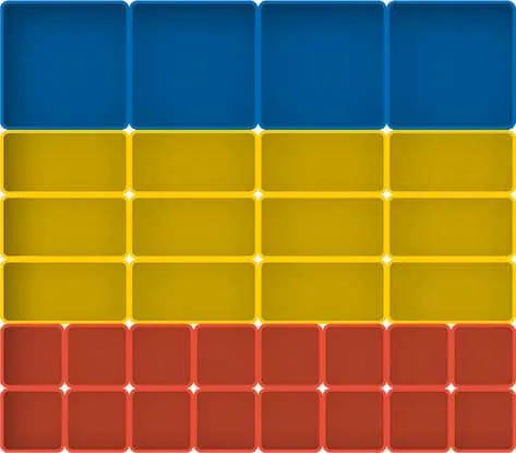 schematische voorstelling van assortimentsbakjes