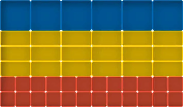 schematische voorstelling van assortimentsbakjes