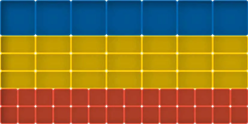 schematische voorstelling van assortimentsbakjes