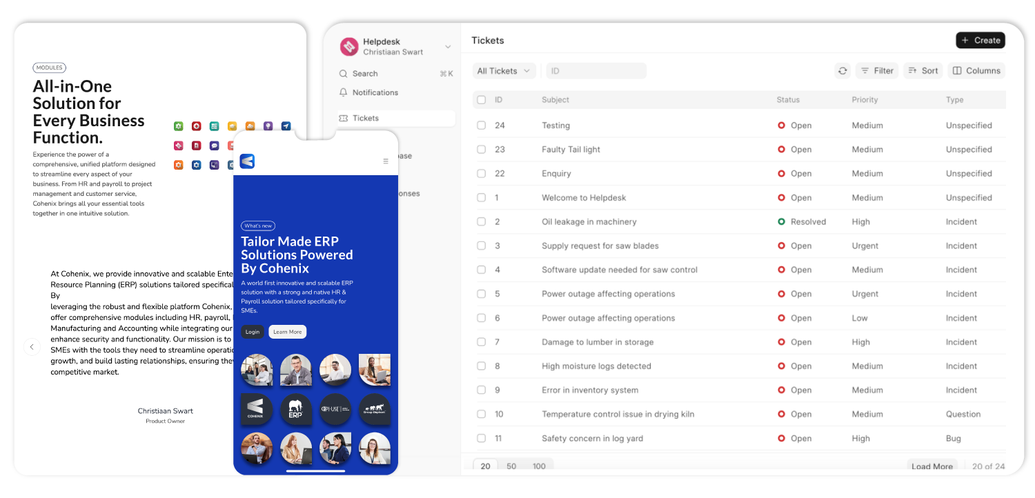 Dashboard application examples