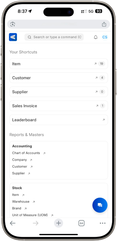 Mobile phone displaying a visually appealing website design with clean layout and vibrant color elements