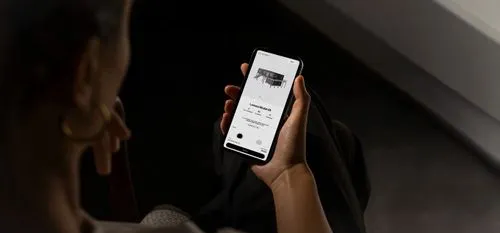 Woman looking at her phone