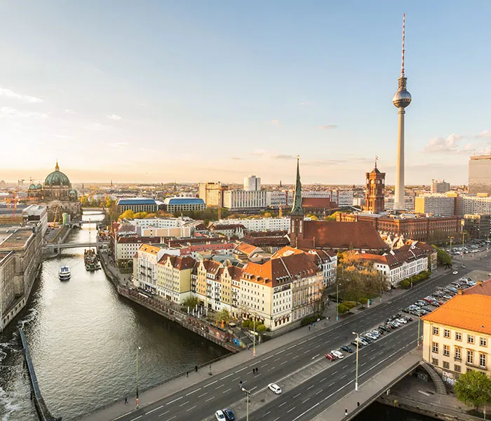 Luftaufnahme von Berlin.