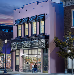 Completed retail commercial building