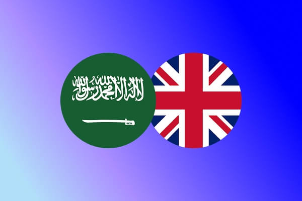 Sadui Arabia and UK flags