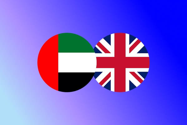 UAE and UK flags