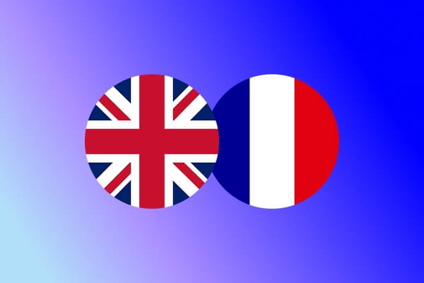 UK and France flags