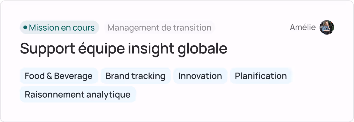 Carte illustration une mission de support auprès d'équipe insight globale