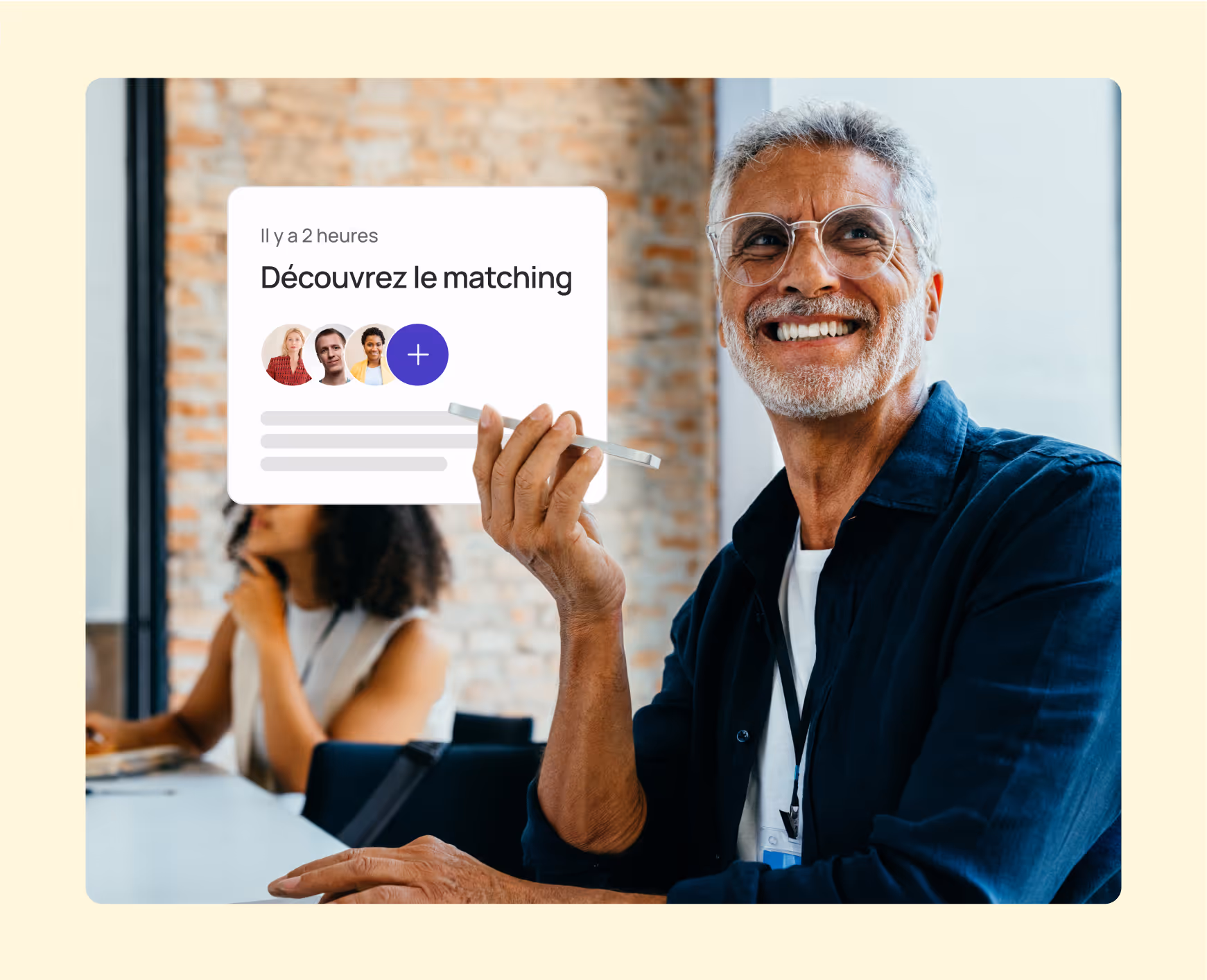 Visuel illustrant la mise en relation rapide entre les entreprises et les freelances data, études de marché et IA de la communauté zoulloo