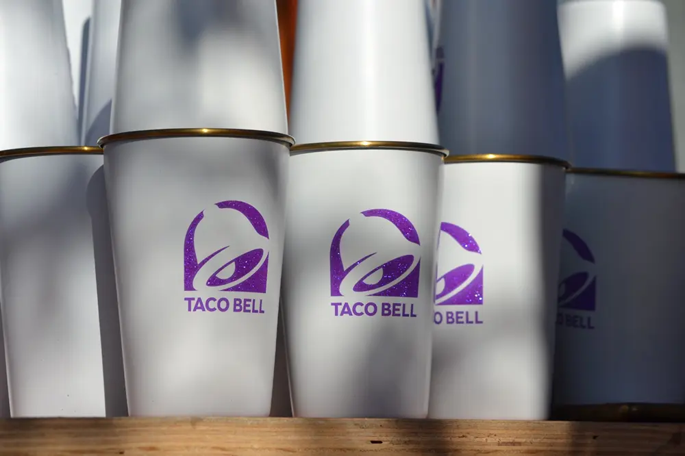 Taco Bell branded campaign cups made by Nexform