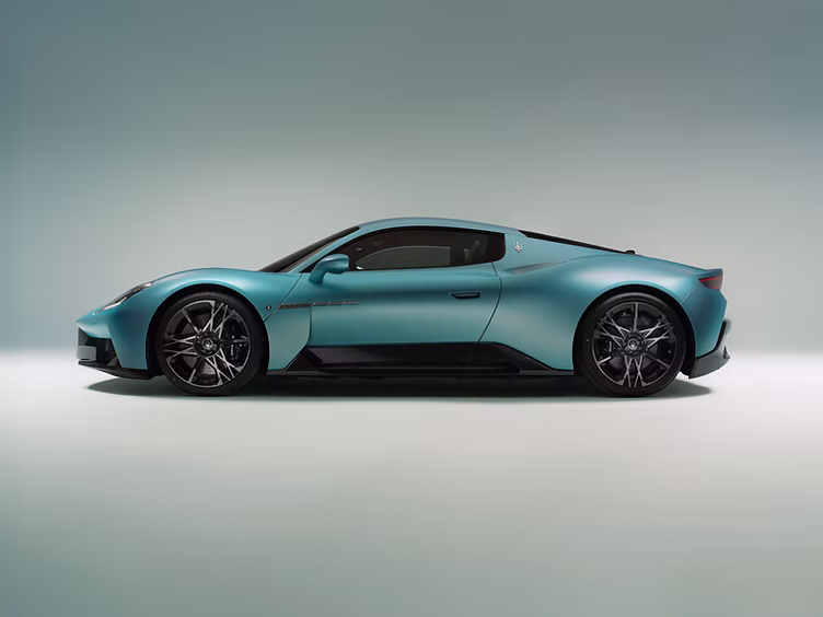 Maserati MCPura side profile image studio shot