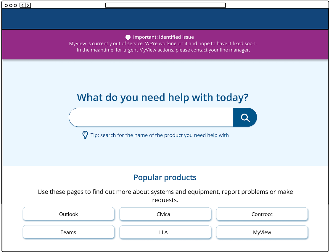 Option B alert box is a full width purple panel with white text and small icon