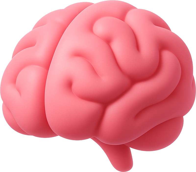Brain icon in 3D