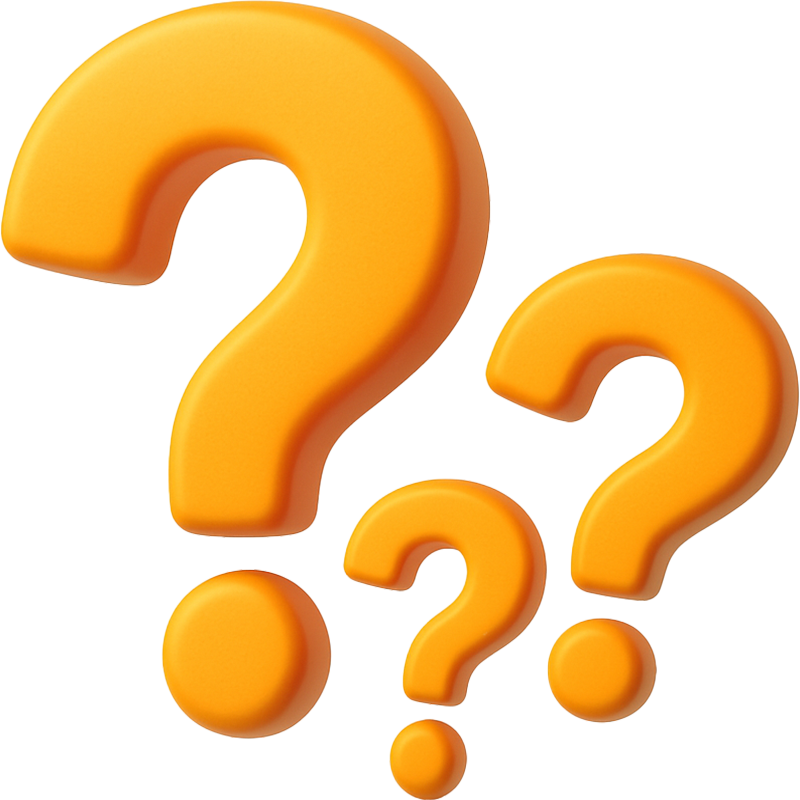Questions marks icon in 3D