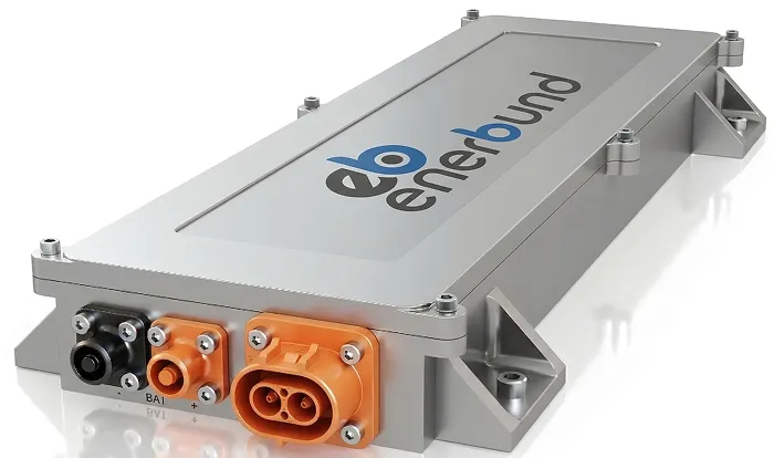 Enerbound branded industrial charger unit with multiple power connectors.