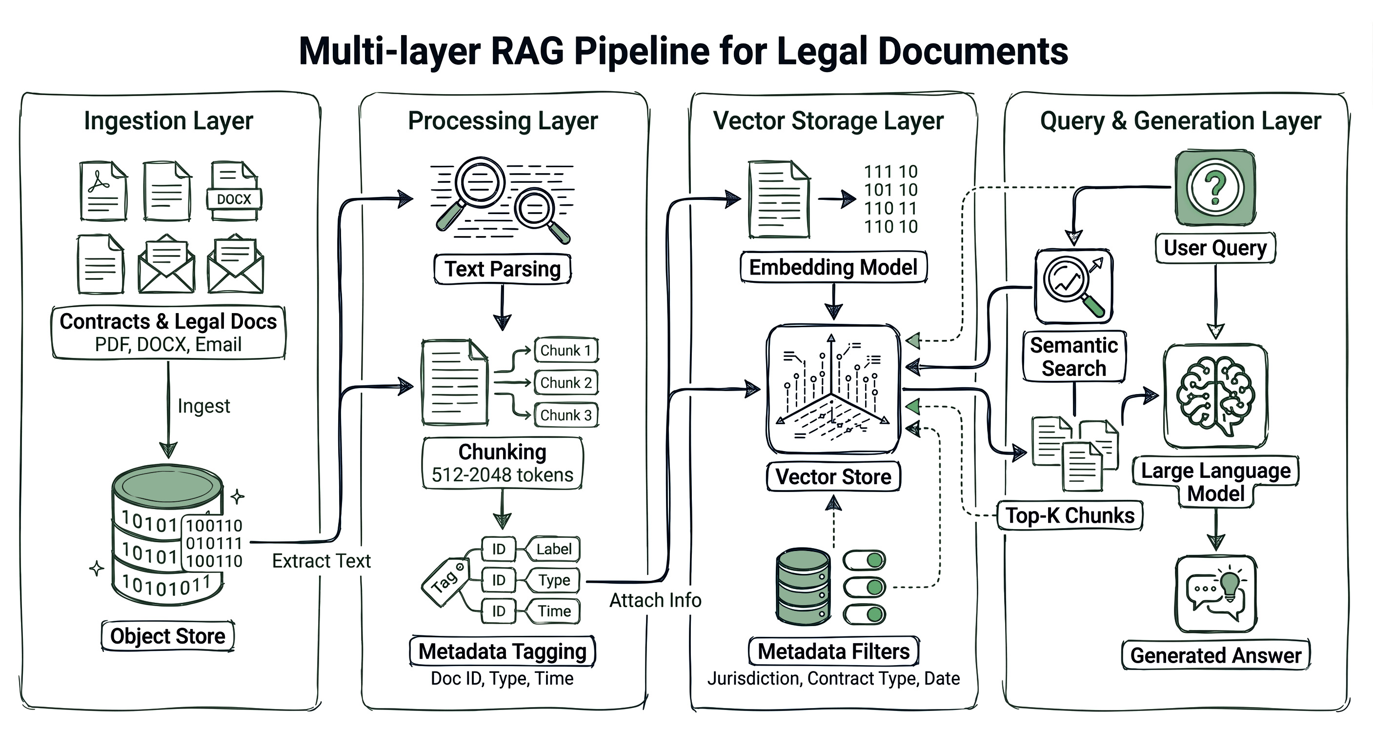 The unstructured RAG pattern in legal use case