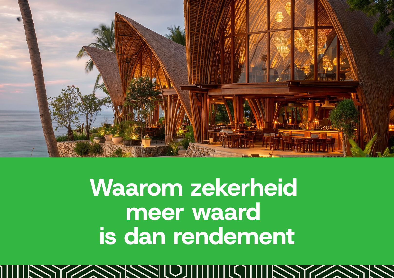 Waarom zekerheid meer waard is dan rendement bij vastgoedinvesteringen.