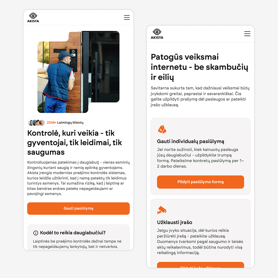 Leakpulse svetainės paslaugų puslapis su antrašte ‘Nustatykite duomenų nutekėjimus realiu laiku’ ir grafika vaizduojanti rizikos lygį