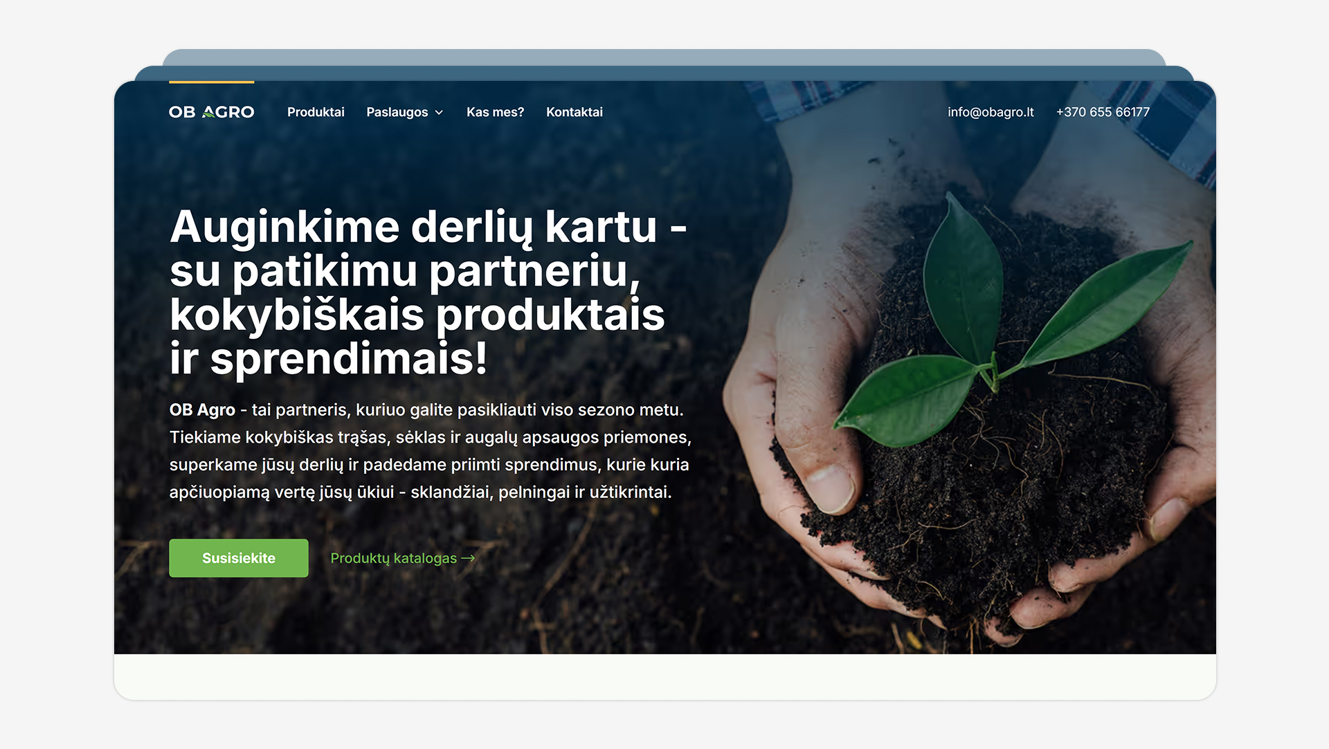 Leakpulse duomenų saugumo įrankio titulinio puslapio hero sekcija su antrašte ‘Duomenų saugumas Jūsų rankose’ ir spynos piktograma