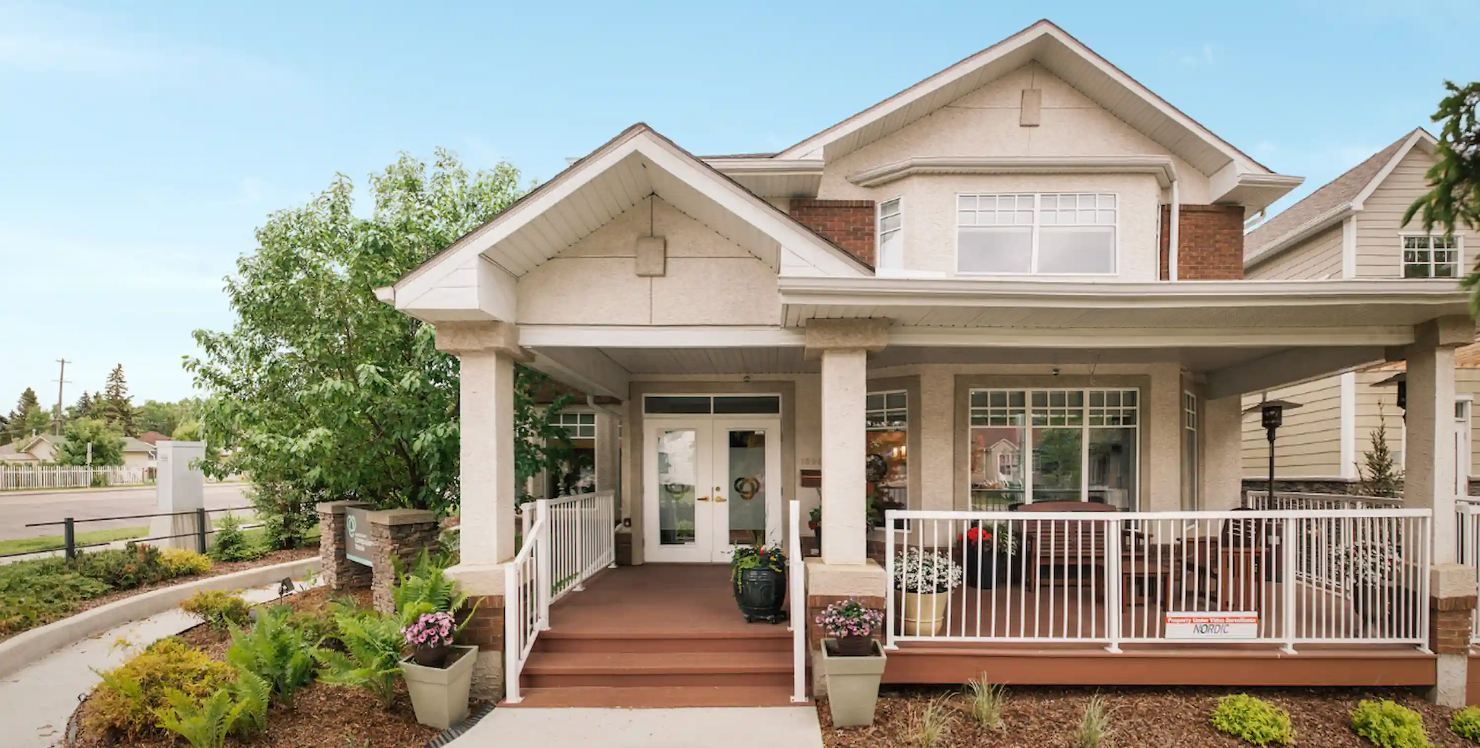 Image of front entrance of Compassion House