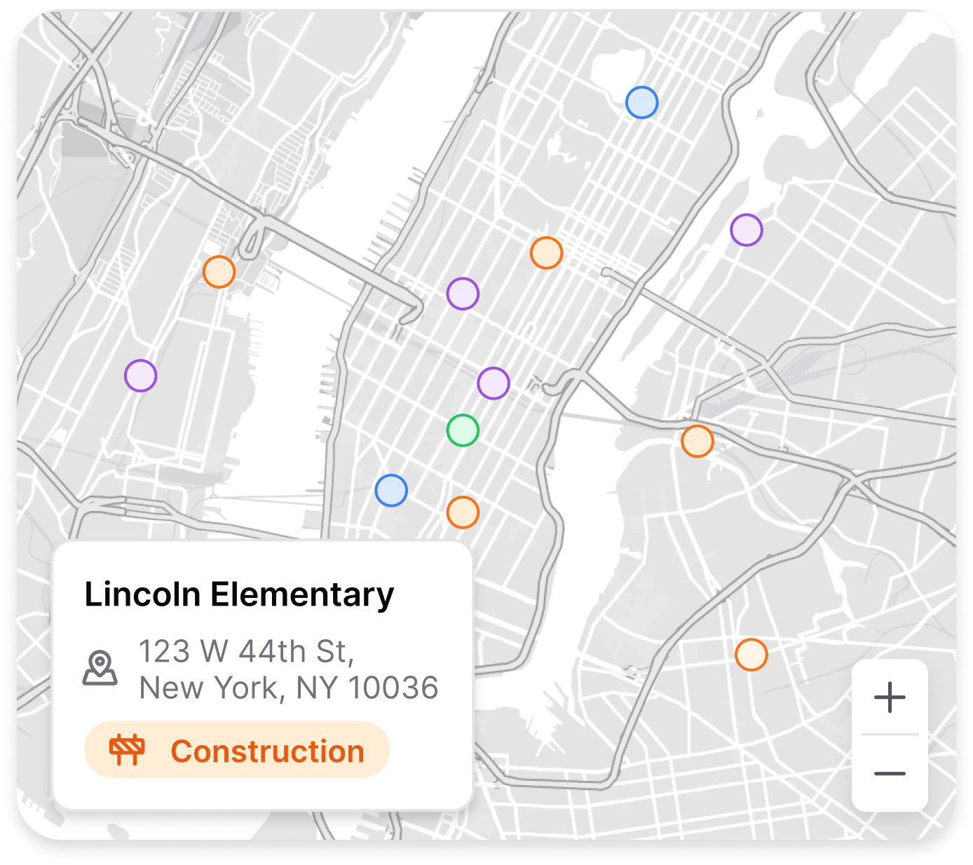 Project map. Easily see where every project is located.