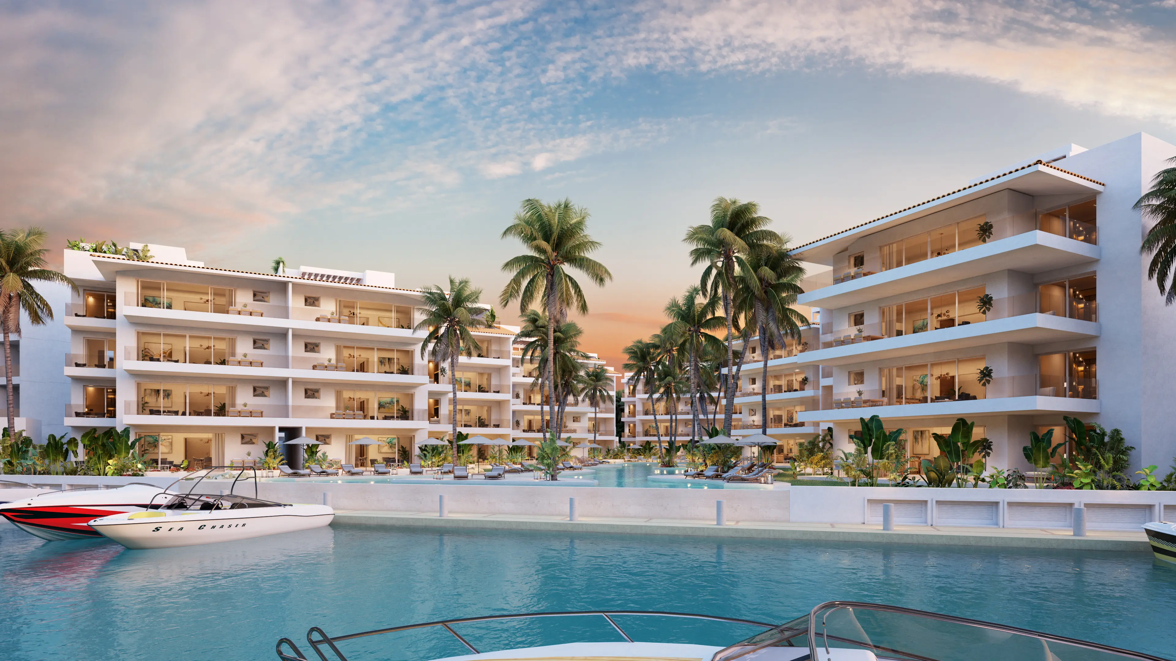 2-Bedroom Marina View Garden Pool Residence at Marina Aqua at Puerto Aventuras