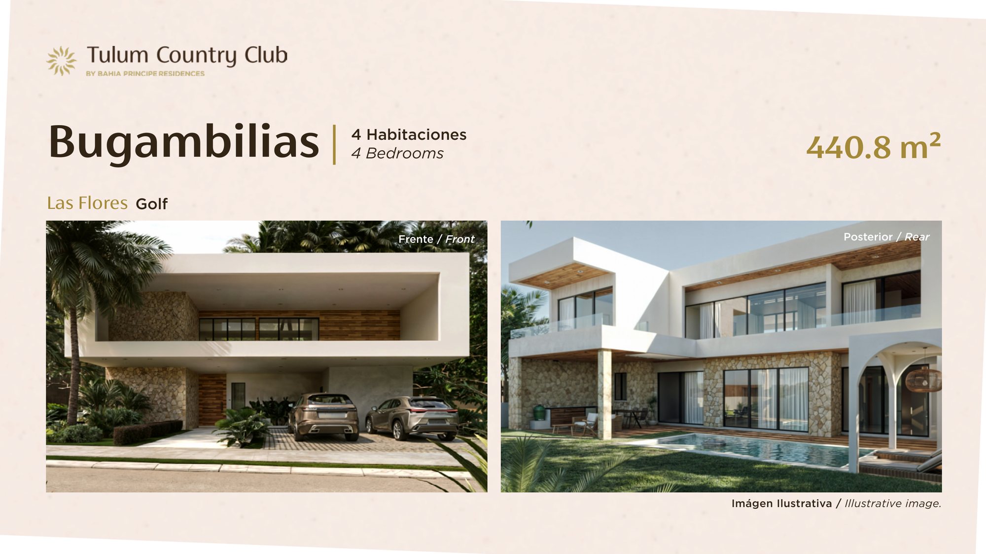 Bugambilias Golf | 4 Bedroom Signature Home in Tulum Country Club