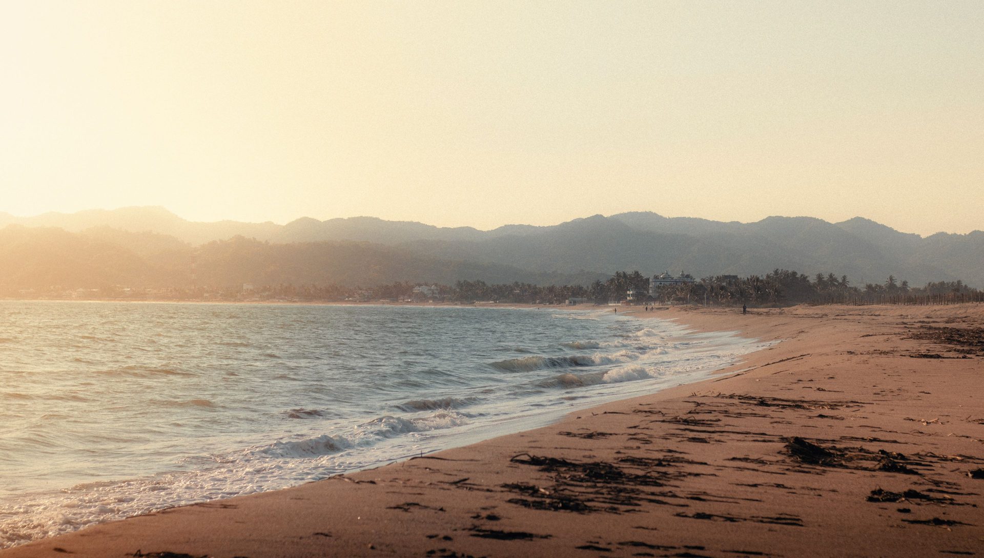 Sunset over the Costalegre coastline in Jalisco, Mexico