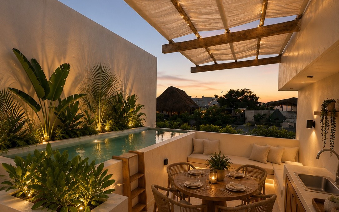 Casa Emilia 101 | 2 Bedroom Apartment with Private Rooftop Pool in La Veleta, Tulum