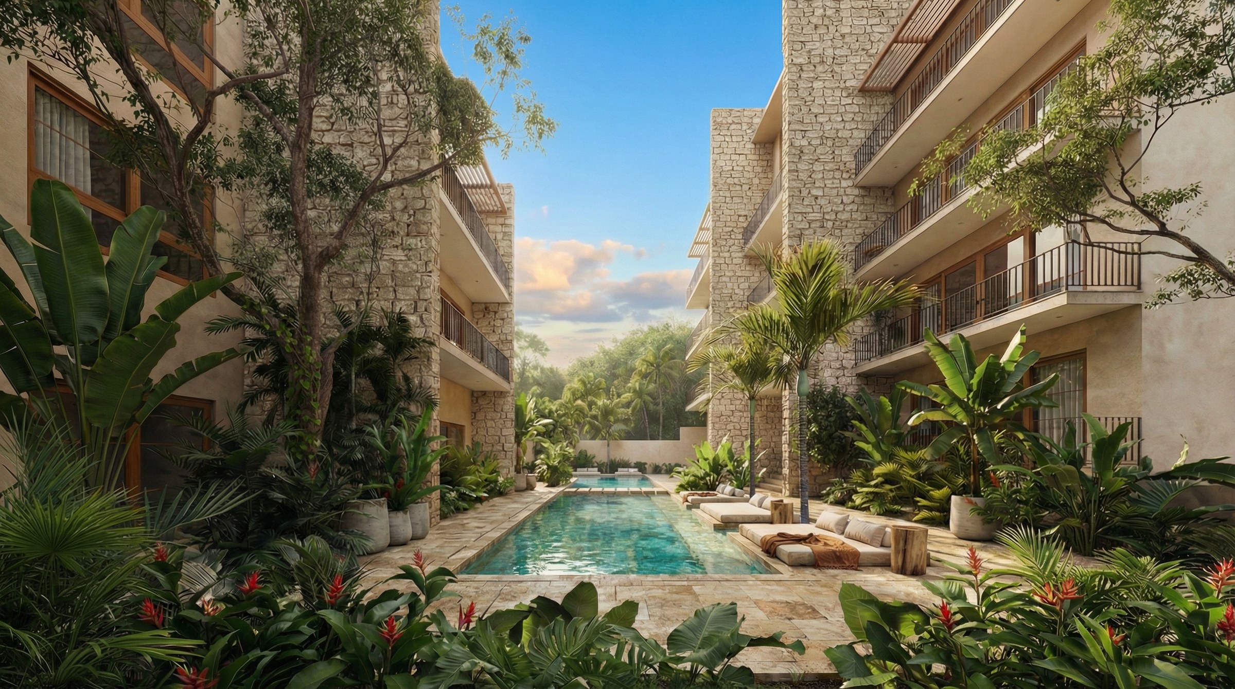 Yutori | 2 Bedroom Ground Floor Residence with Garden and Pool in Bacalar