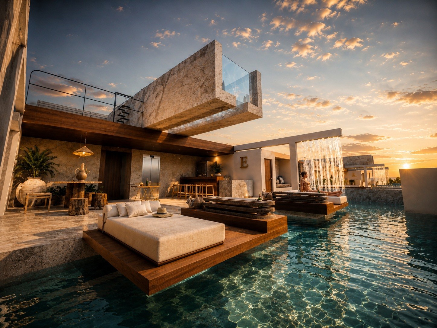 EXISTENCE | 2 Bedroom Top Floor Residence with Floating Pool in Cozumel