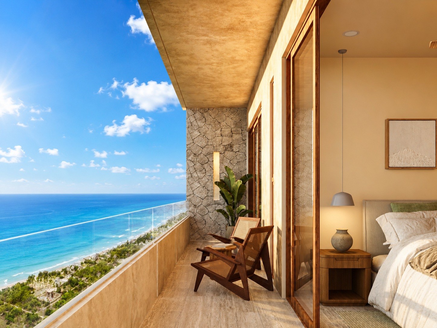 MAREA | 2 Bedroom Apartment with Partial Sea View in Cozumel