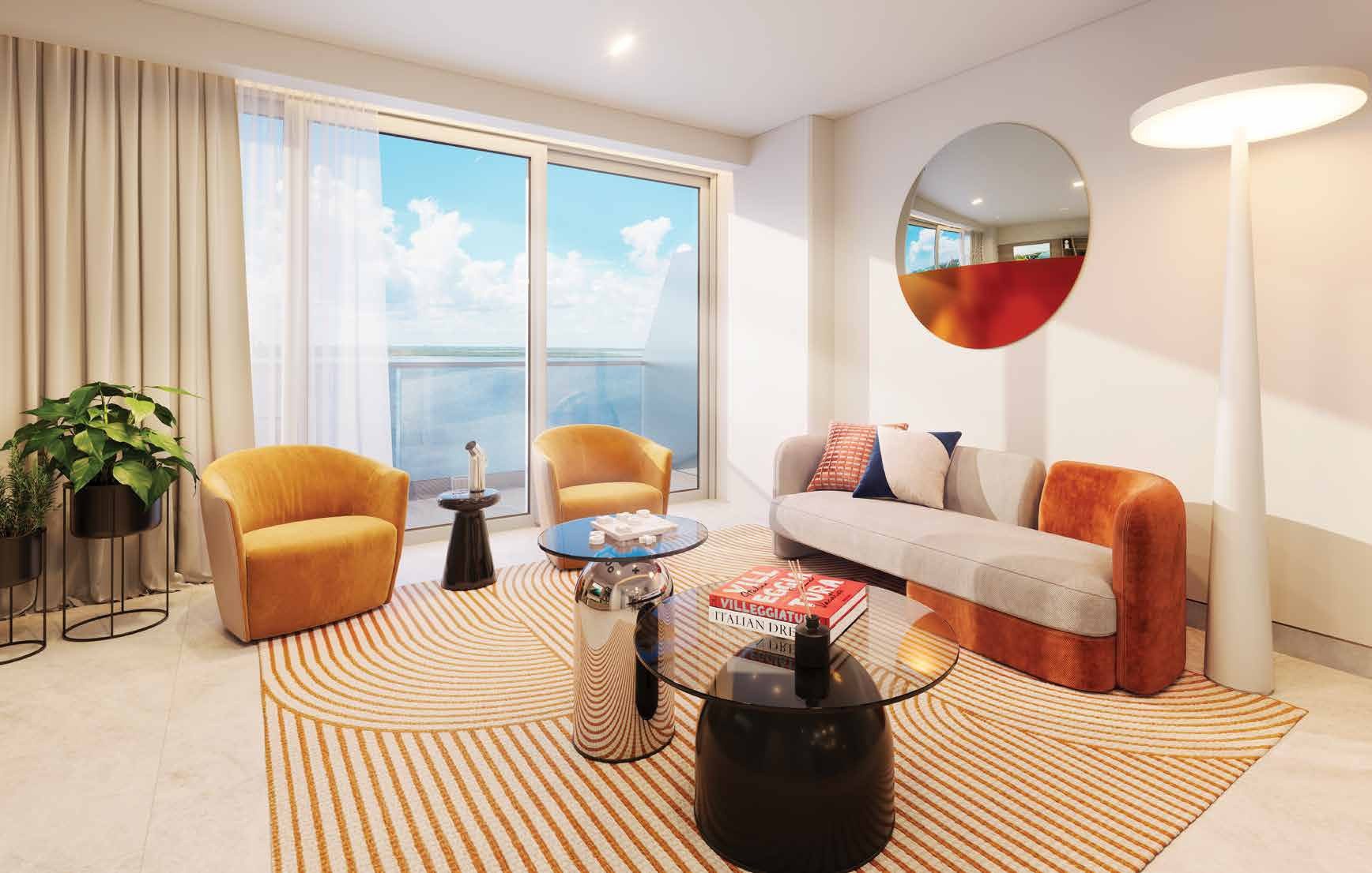 Mondrian Residences | 2 Bedroom, 2.5 Bathroom Apartment with Golf and Sea View in Cancún Hotel Zone