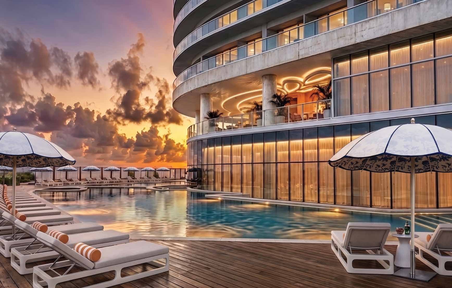 Mondrian Residences | 1 Bedroom, 1.5 Bathroom Corner Apartment with Large Terrace in Cancún Hotel Zone