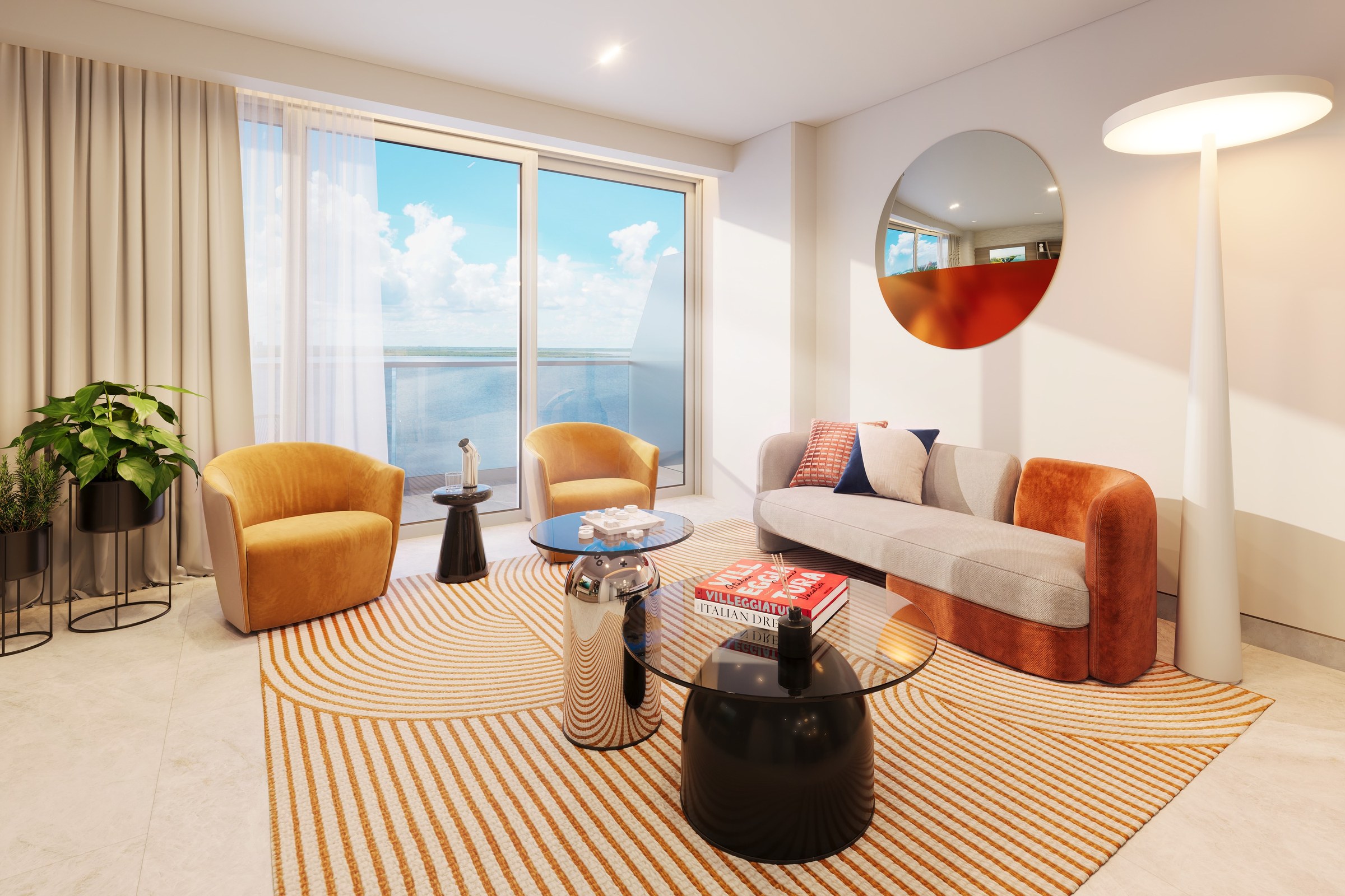 Mondrian Residences | 1 Bedroom Convertible to 2 with Golf and Sea View in Cancún Hotel Zone