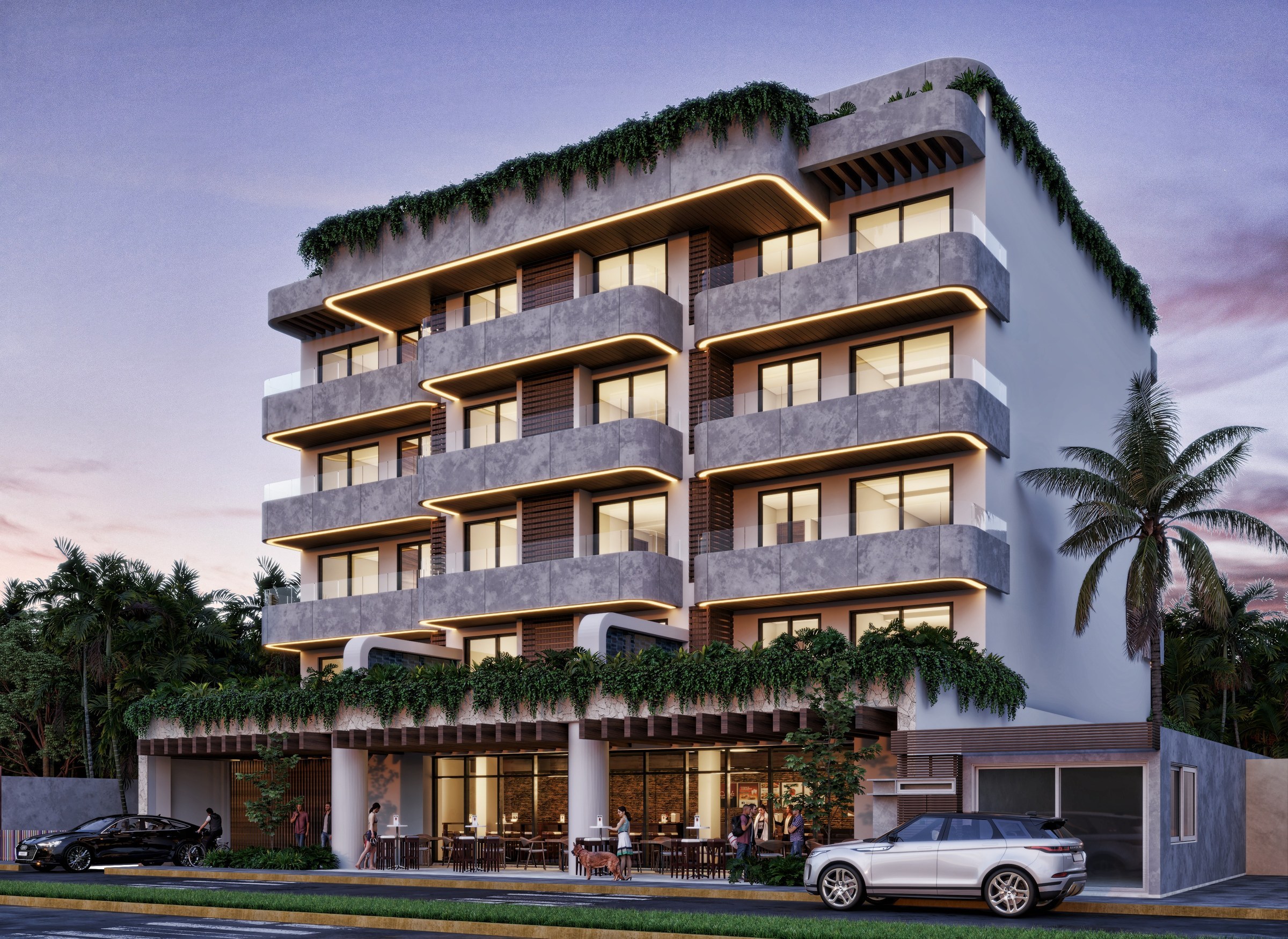 Village Blu | 1 Bedroom Ground Floor Apartments with Large Terraces in Puerto Morelos