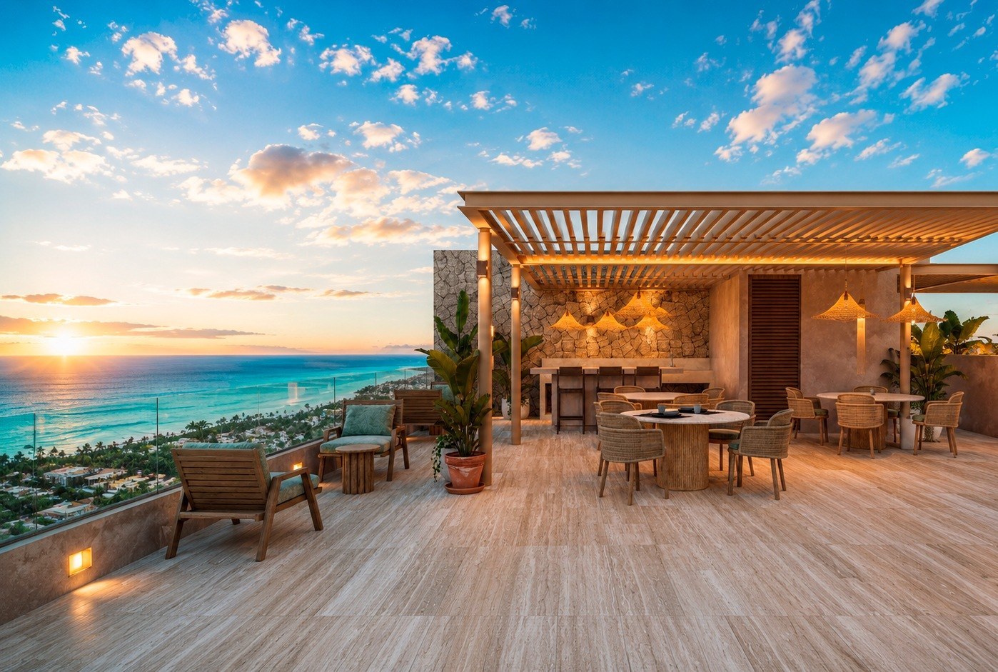 MAREA | 2 Bedroom Apartment with Partial Sea View in Cozumel