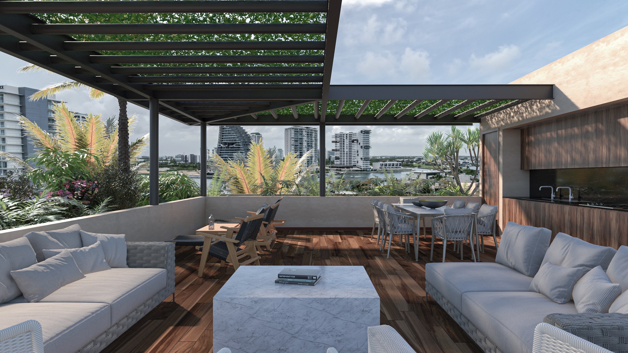 Al Mare | 3 Bedroom Penthouse with Roof Garden in Puerto Cancún