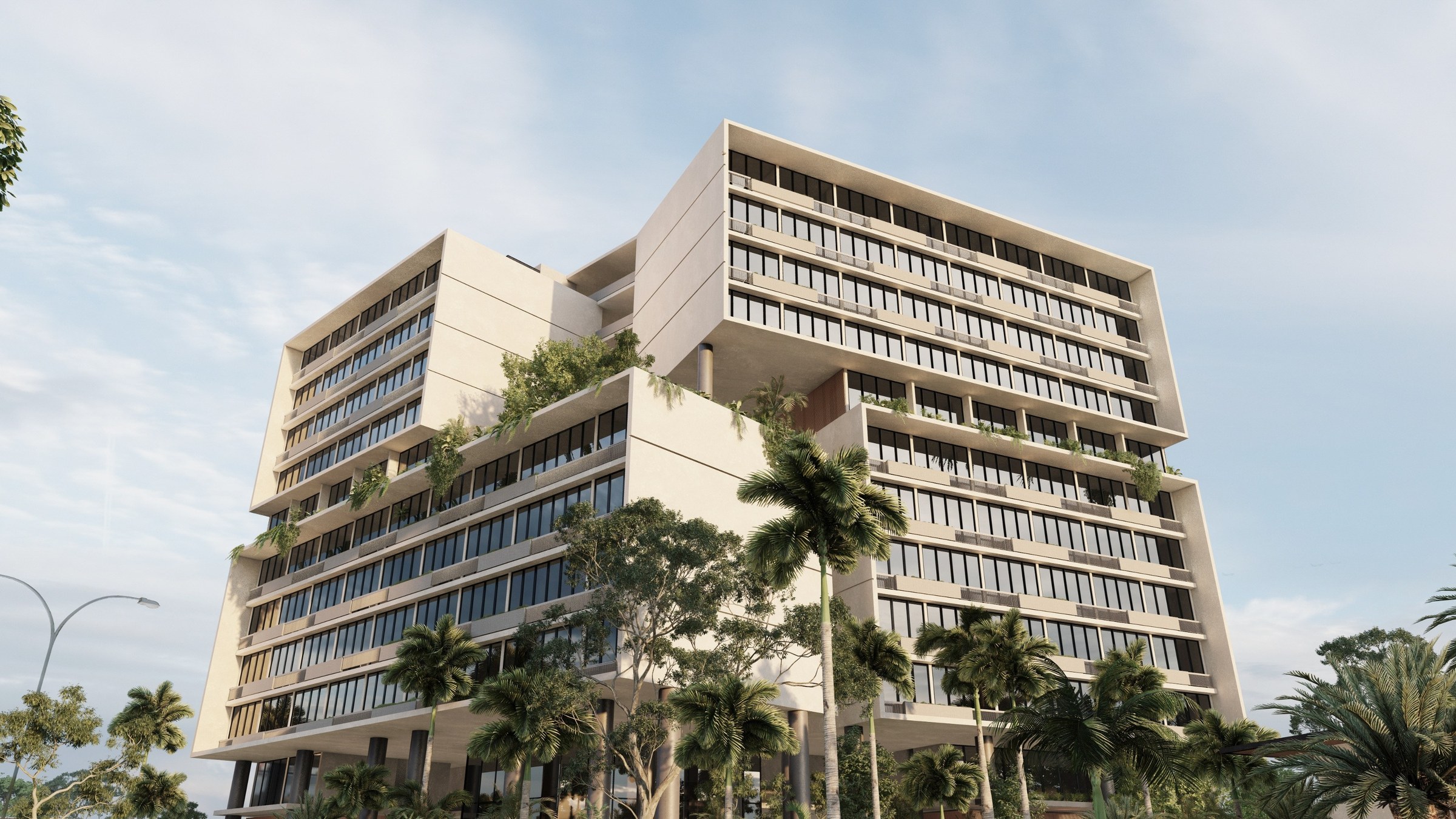 Country Tower Suites, Altabrisa, Mérida, the tower from below