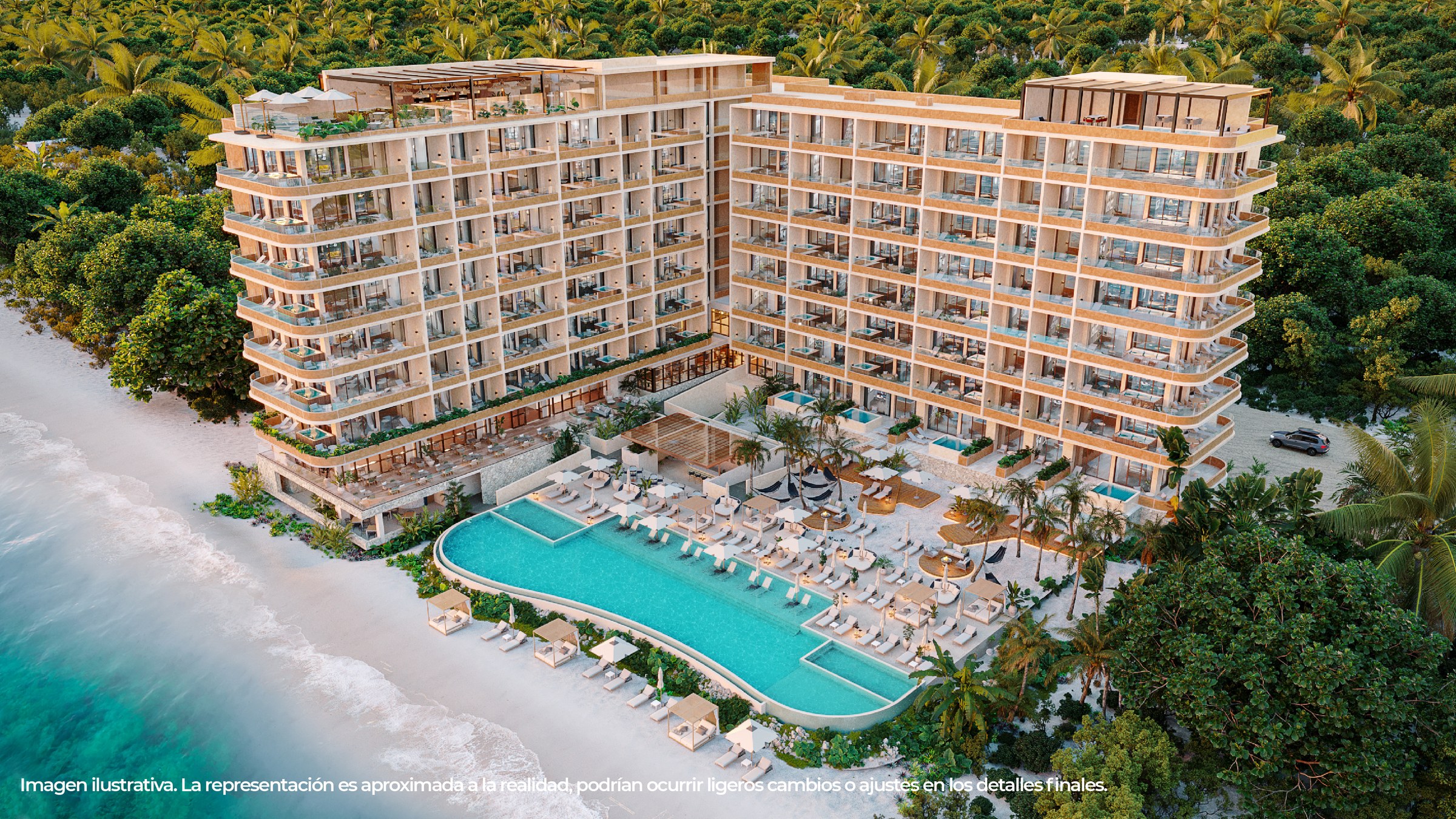 INNA | 2 Bedroom Ocean Front Apartment with Plunge Pool in Puerto Morelos