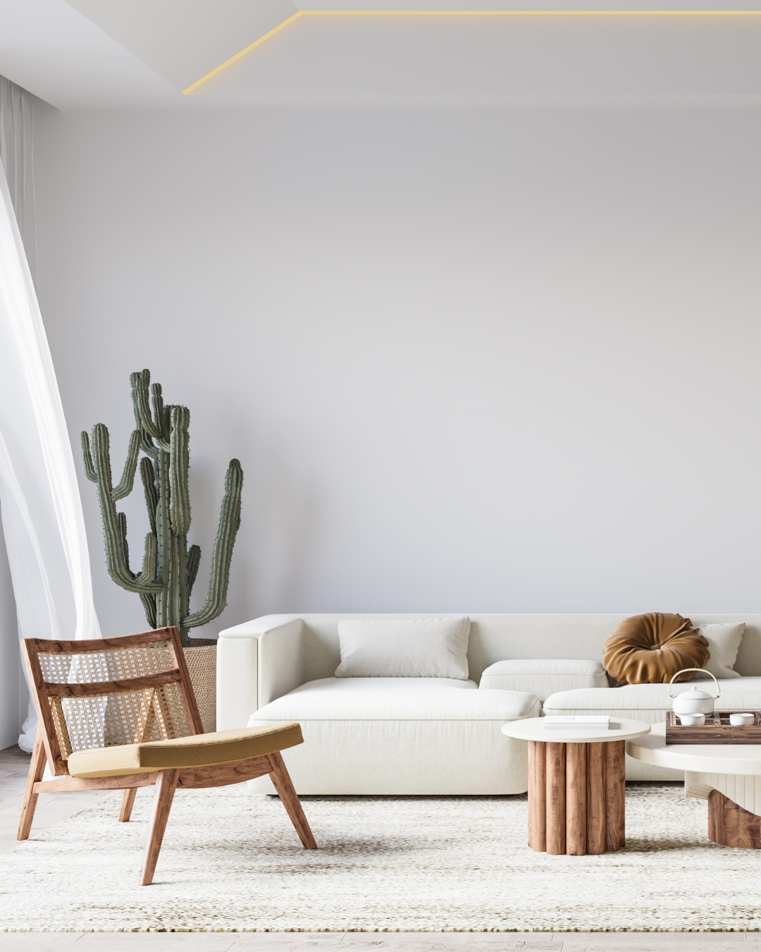 Living room design in Tulum Villa.