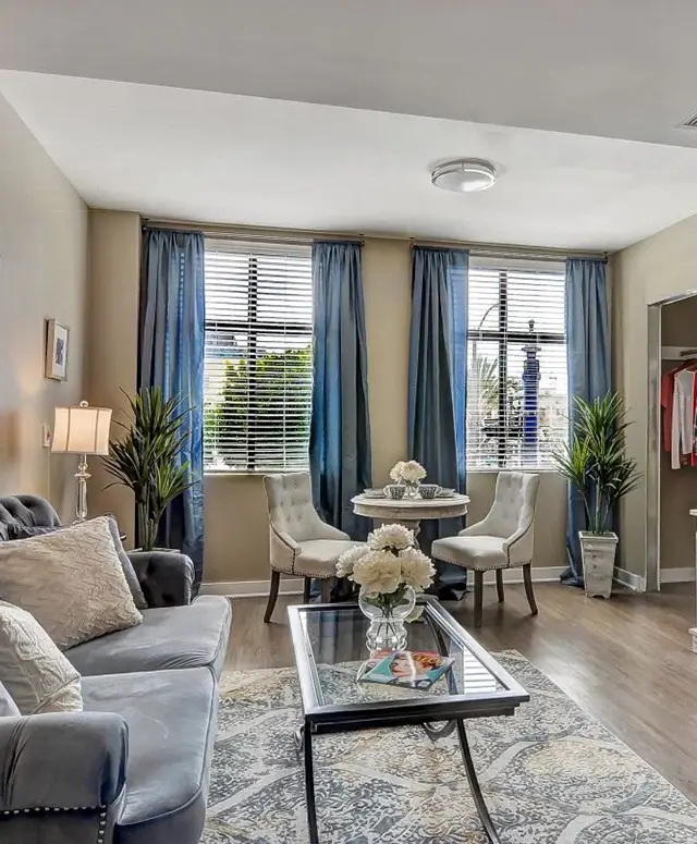 Apartment living room at Regency Palms