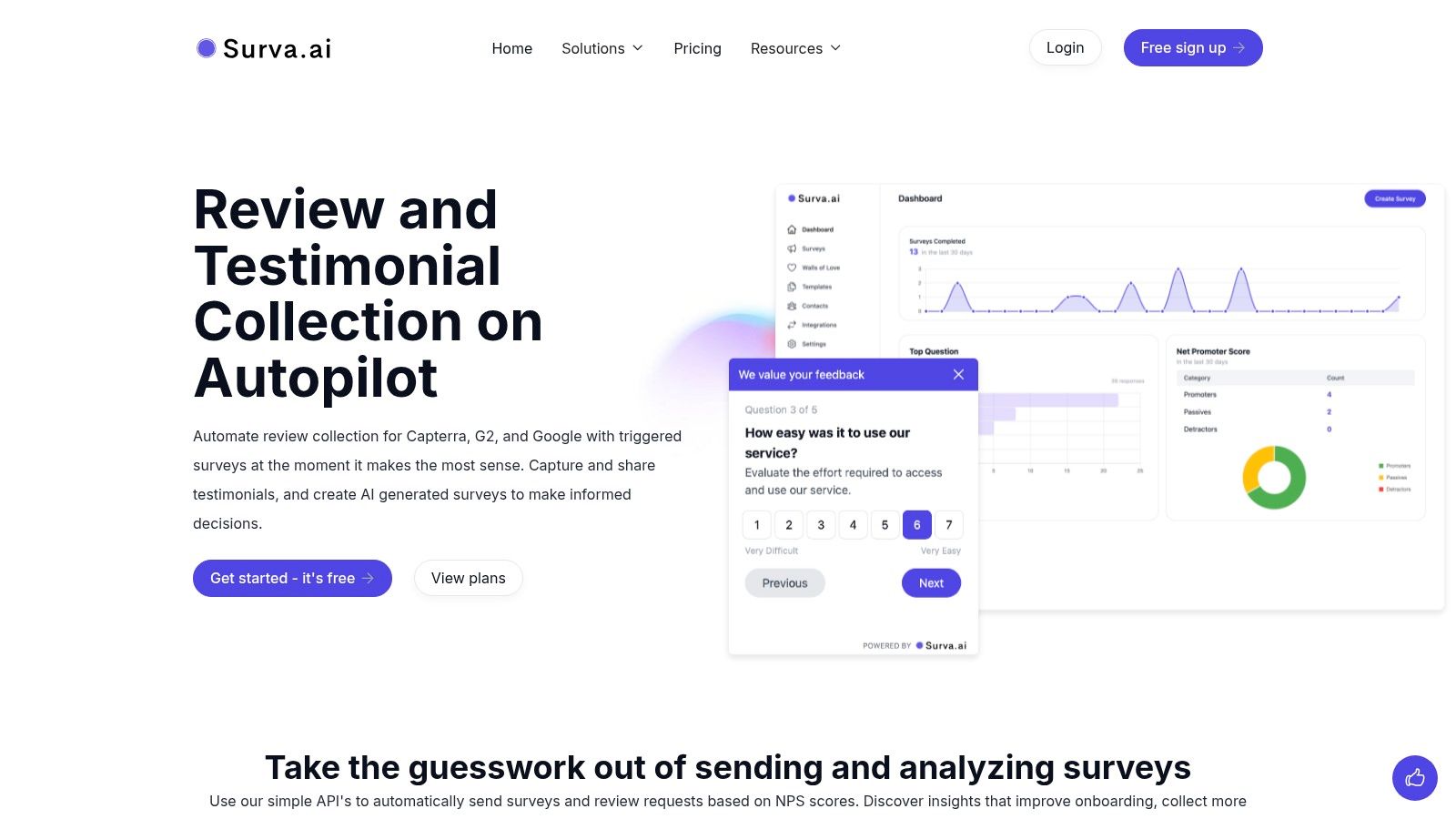 AI Survey Generator & Questionnaire Maker | Surva