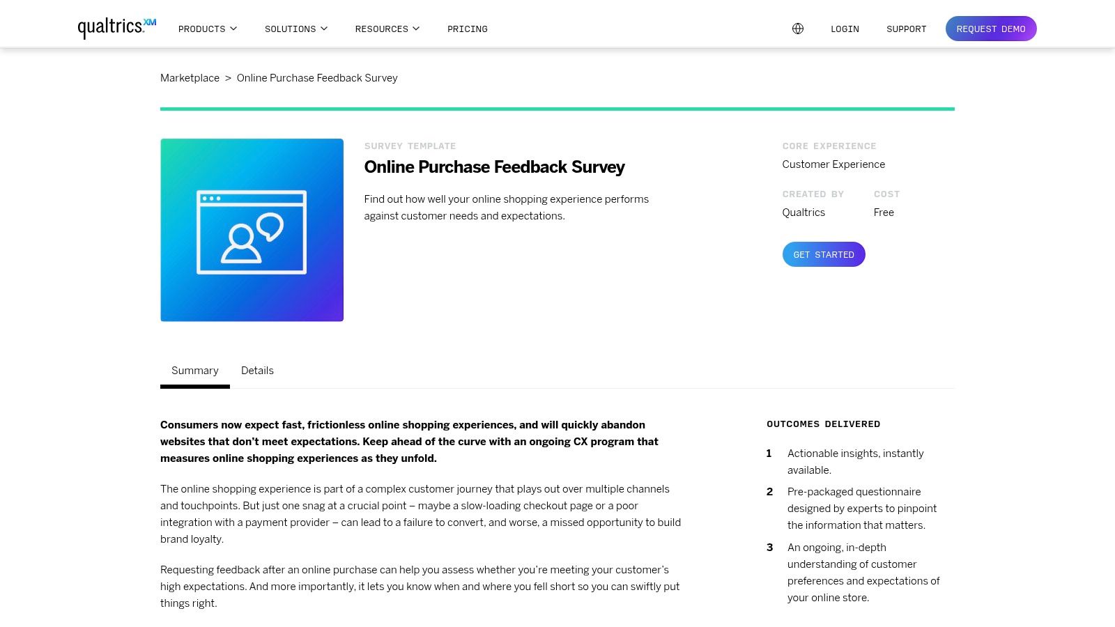 Qualtrics' Online Purchase Feedback Survey