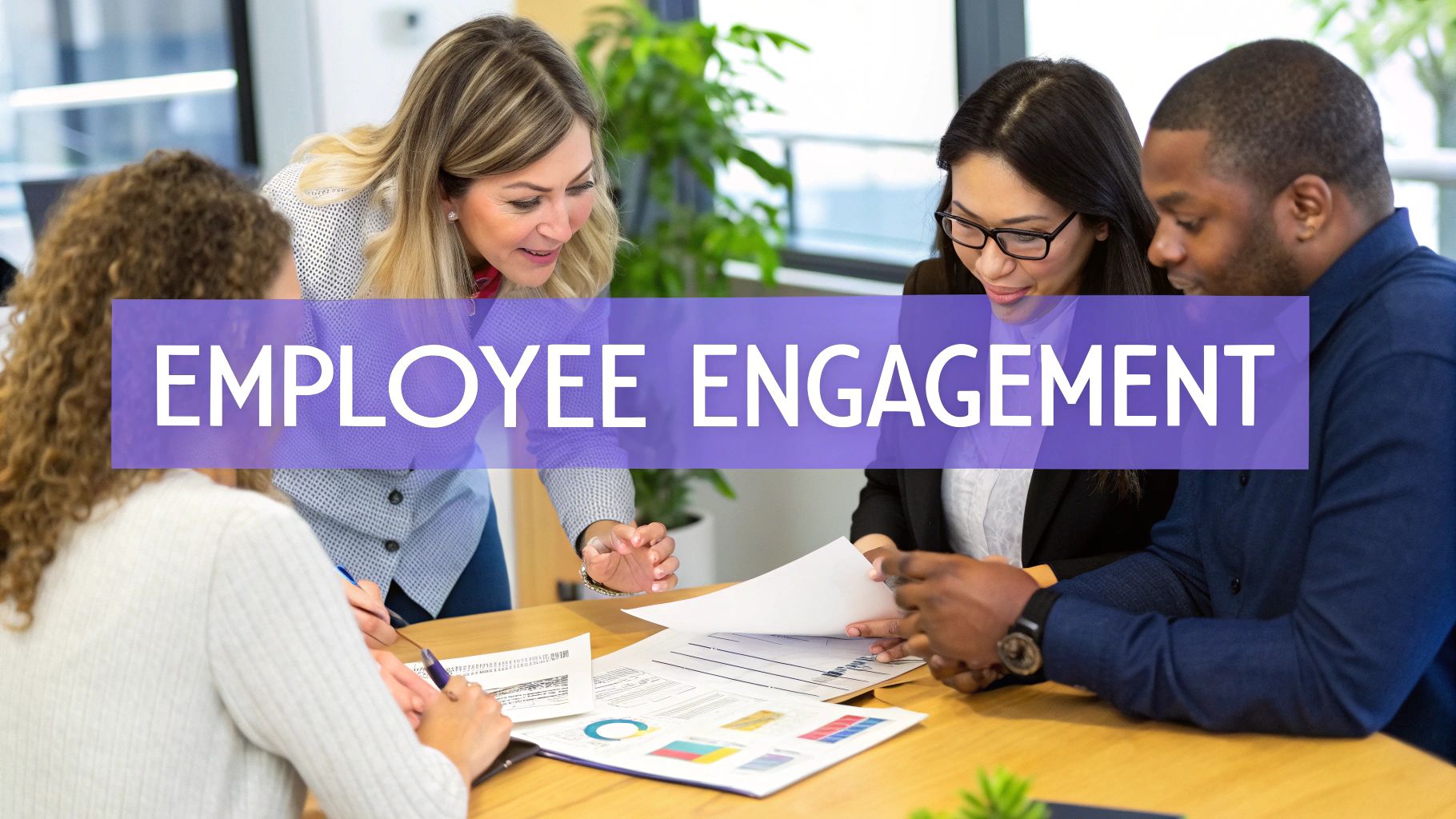 A sample dashboard showing results from an Employee Engagement Survey Report