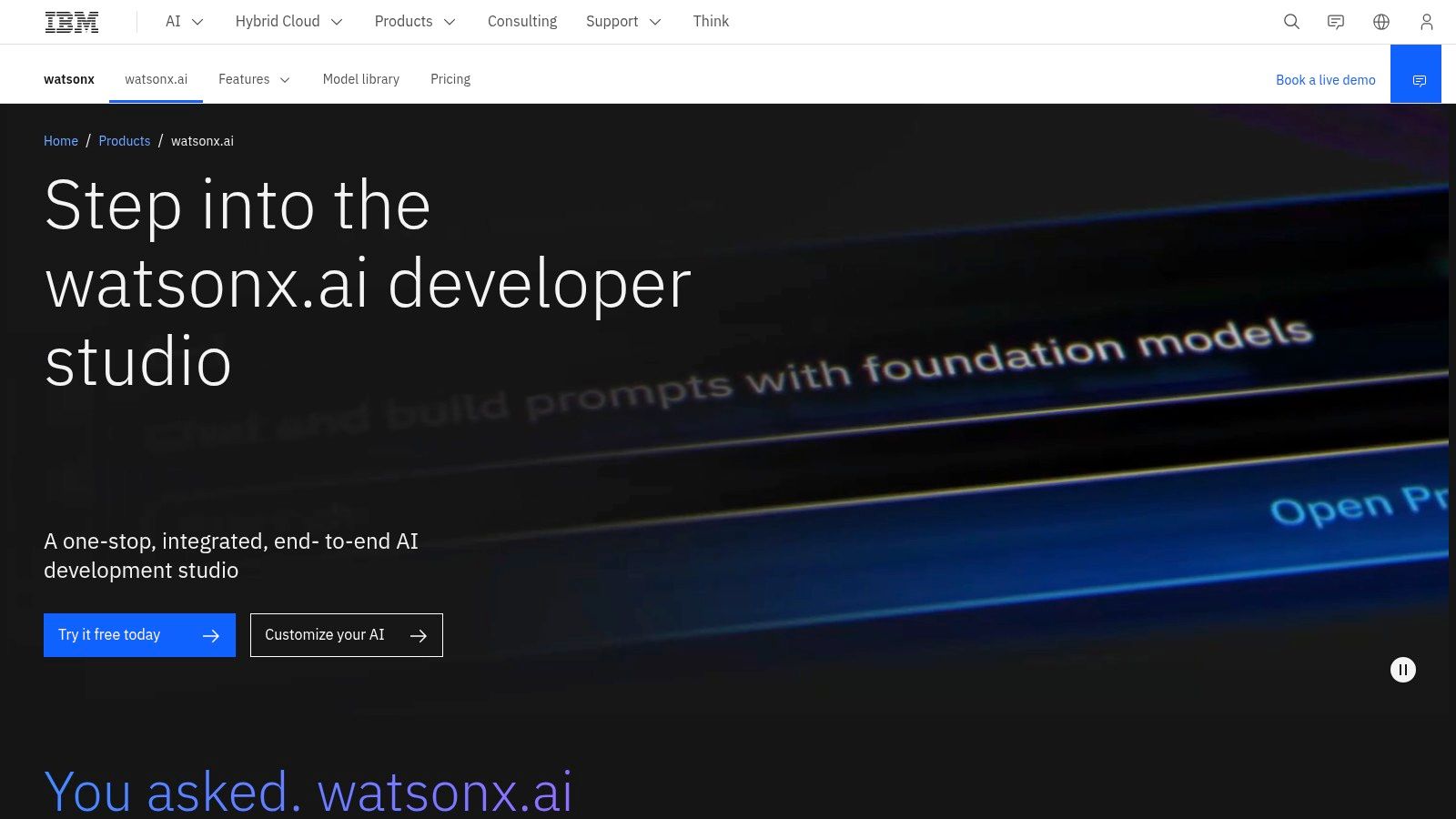 IBM watsonx.ai (Studio)