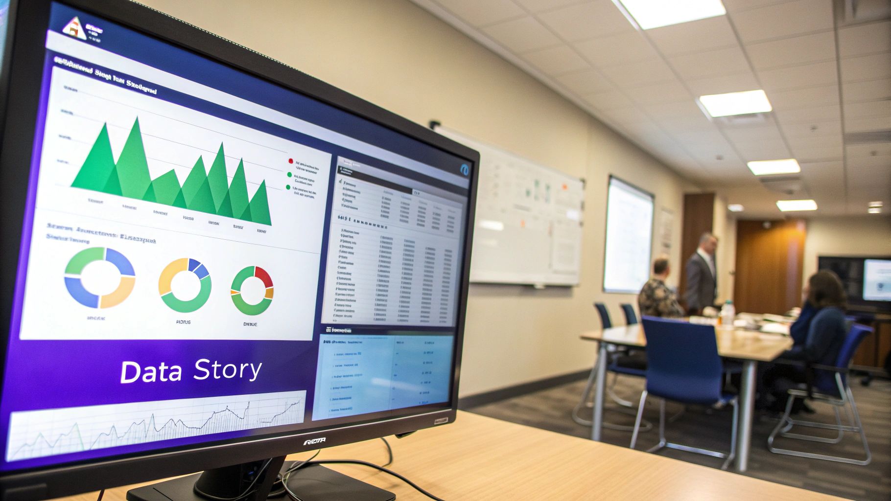 Bar charts and line graphs displaying survey data analysis