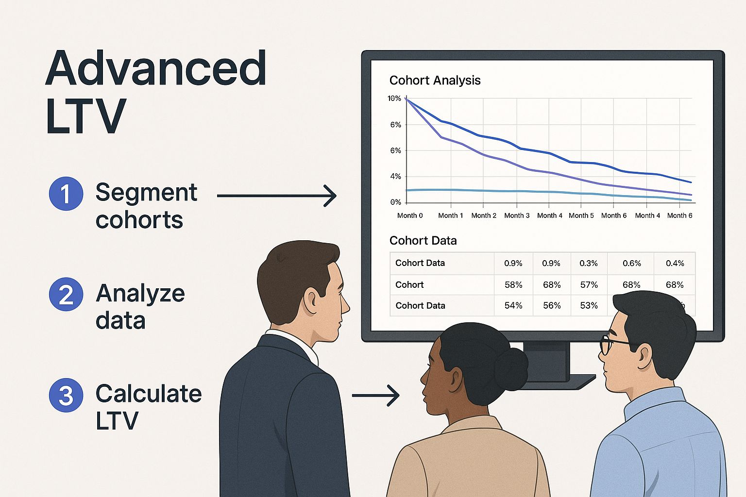 Infographic about calculate ltv saas