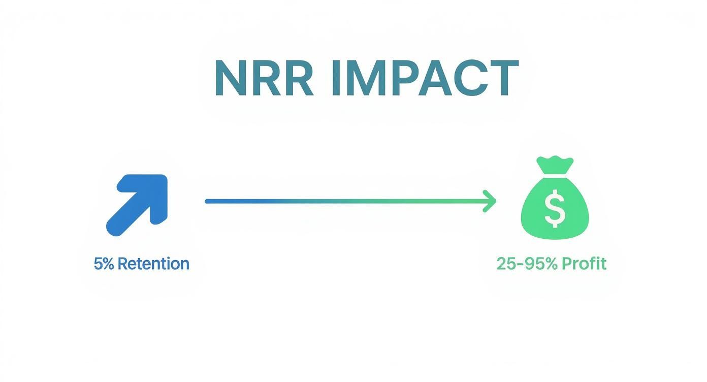 Infographic about net retention rate